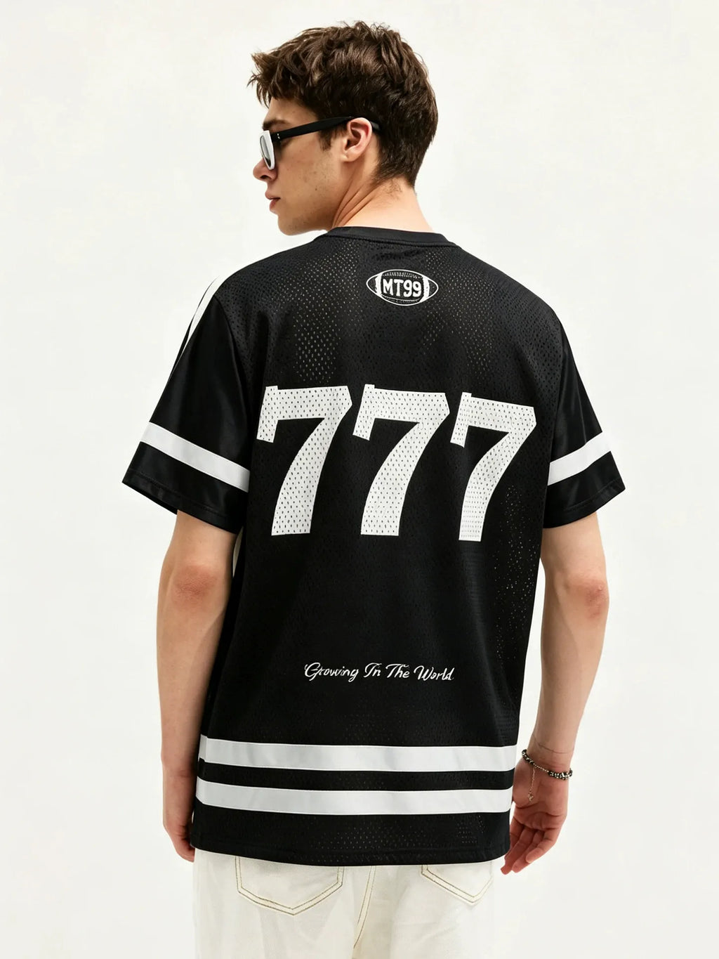 Black #777 Football Jersey Shirt – Retro Sportswear Style