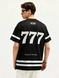 Black #777 Football Jersey Shirt – Retro Sportswear Style